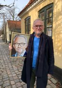 Danmarks bedste portrætmaler anerkendt portrætmaler Peter Bøgelund borgmesterportræt portrættegning Dragør Jesper Theilgaard