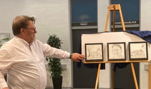 Danmarks bedste portrætmaler anerkendt portrætmaler Peter Bøgelund borgmesterportræt portrættegning Dragør 