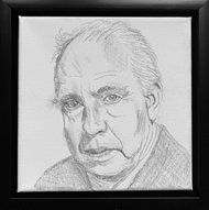 Anerkendt portrætmaler bedste portrætmaler Peter Bøgelund portrætkunst portrætmaling portrættegning Niels Bohr