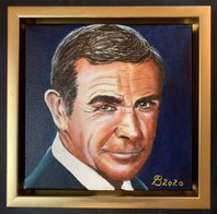 Portrætkunstner portrætkunst billedkunst billedkunstner Peter Bøgelund Sean Connery portræt James Bond